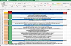 Screenshot File excel audit misure antincendio ed evacuazione