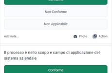 Screenshot File excel ed iAuditor - Audit Progettazione e sviluppo