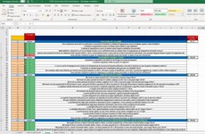 Screenshot File excel audit misure antincendio ed evacuazione