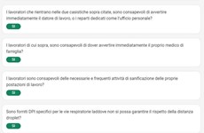 Screenshot CHECKLIST VERIFICA REQUISITI GESTIONE EMERGENZA COVID19