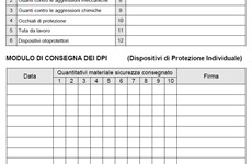 Screenshot VERBALI DI CONSEGNA E VERIFICA D'UTILIZZO DEI DPI