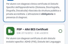 Screenshot App per Piani Didattici Personalizzati