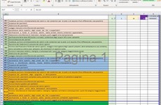 Screenshot File excel ed iAuditor - Attivit pulizia scuole
