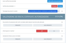Screenshot MODELLO PER LA VERIFICA DELLA DOCUMENTAZIONE AZIENDALE