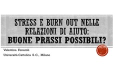 Screenshot Stress e burn out: rischi e buone prassi