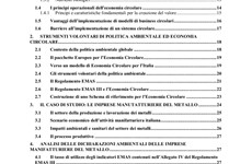 Screenshot Settore manifatturiero metallo:emas ed economia circolare