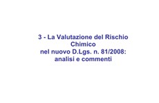 Screenshot VALUTAZIONE DEL RISCHIO CHIMICO NEL D.LGS 81/2008